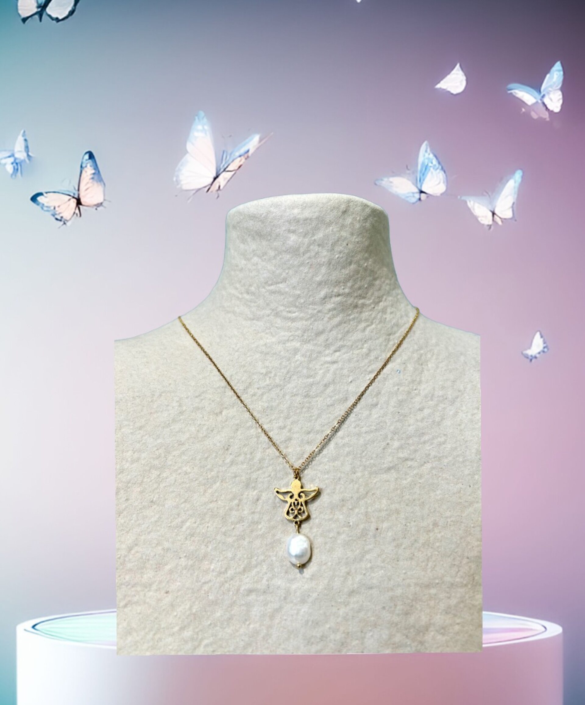 Collar Angel de la Guarda Perla - 3