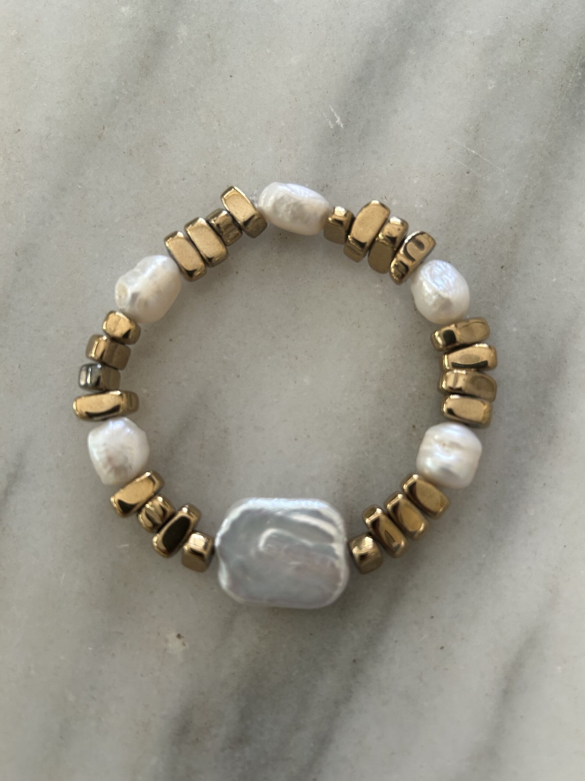 Pulsera Hematite Perla Meta - 2
