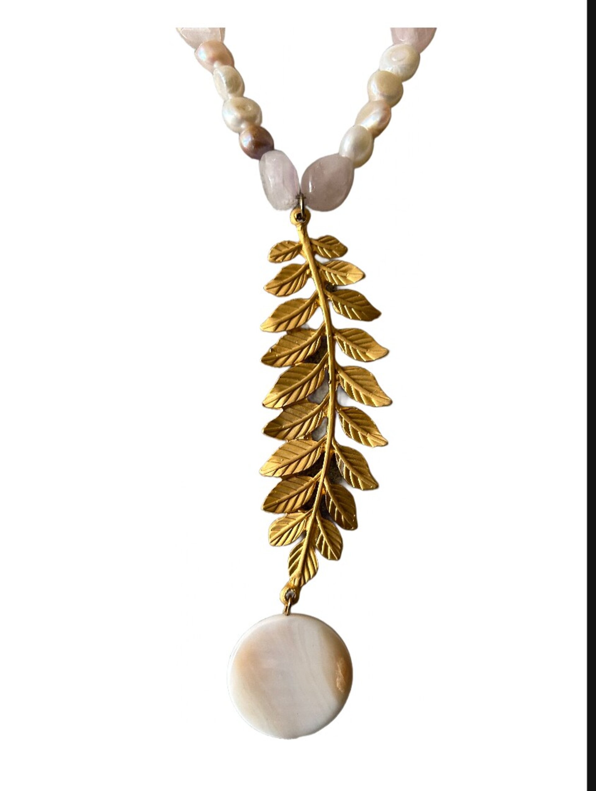 Collar Hoja Piedras - 2