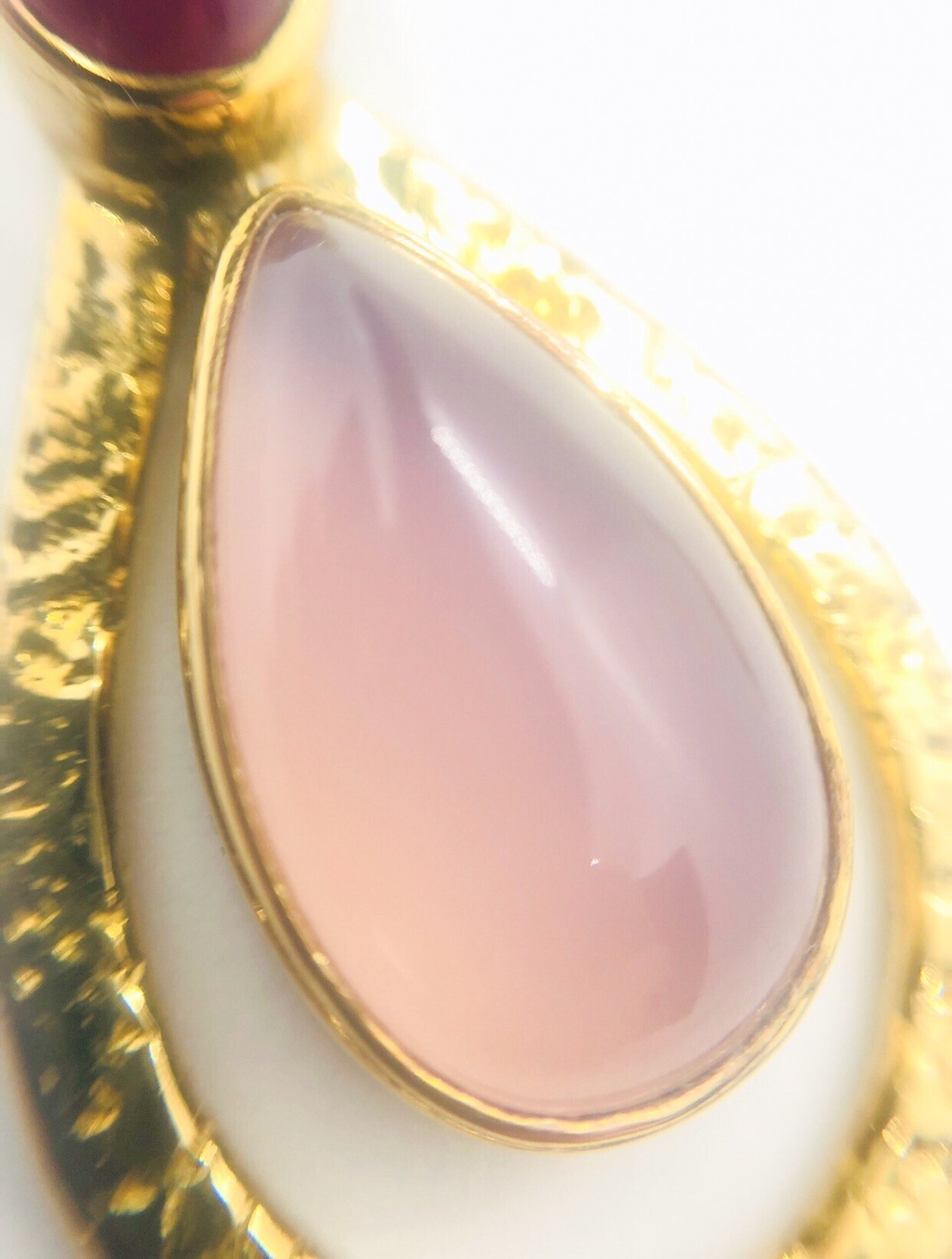 Pendiente Cuarzo Rosa - 2