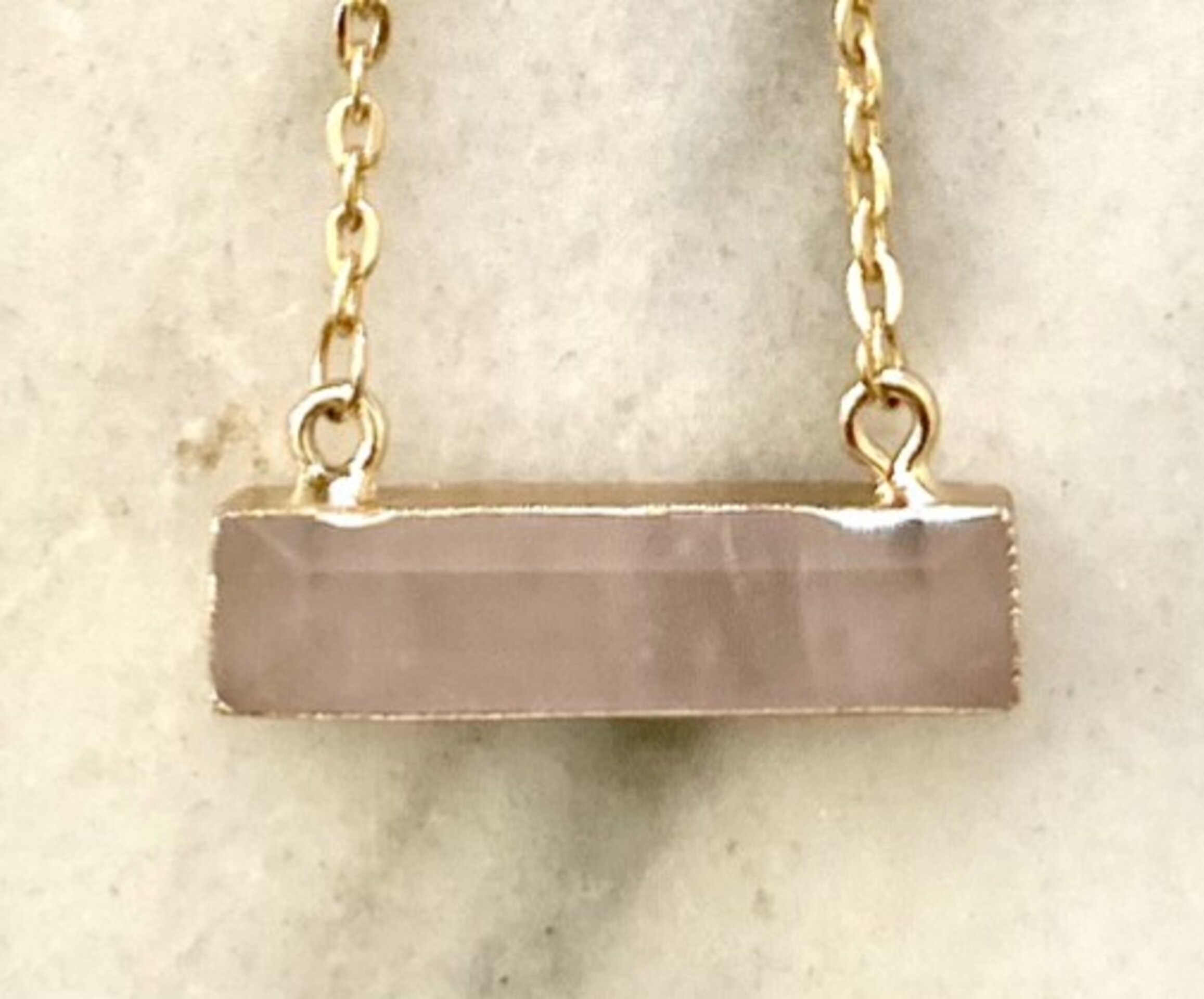 Collar Geo Cuarzo Rosa - 2