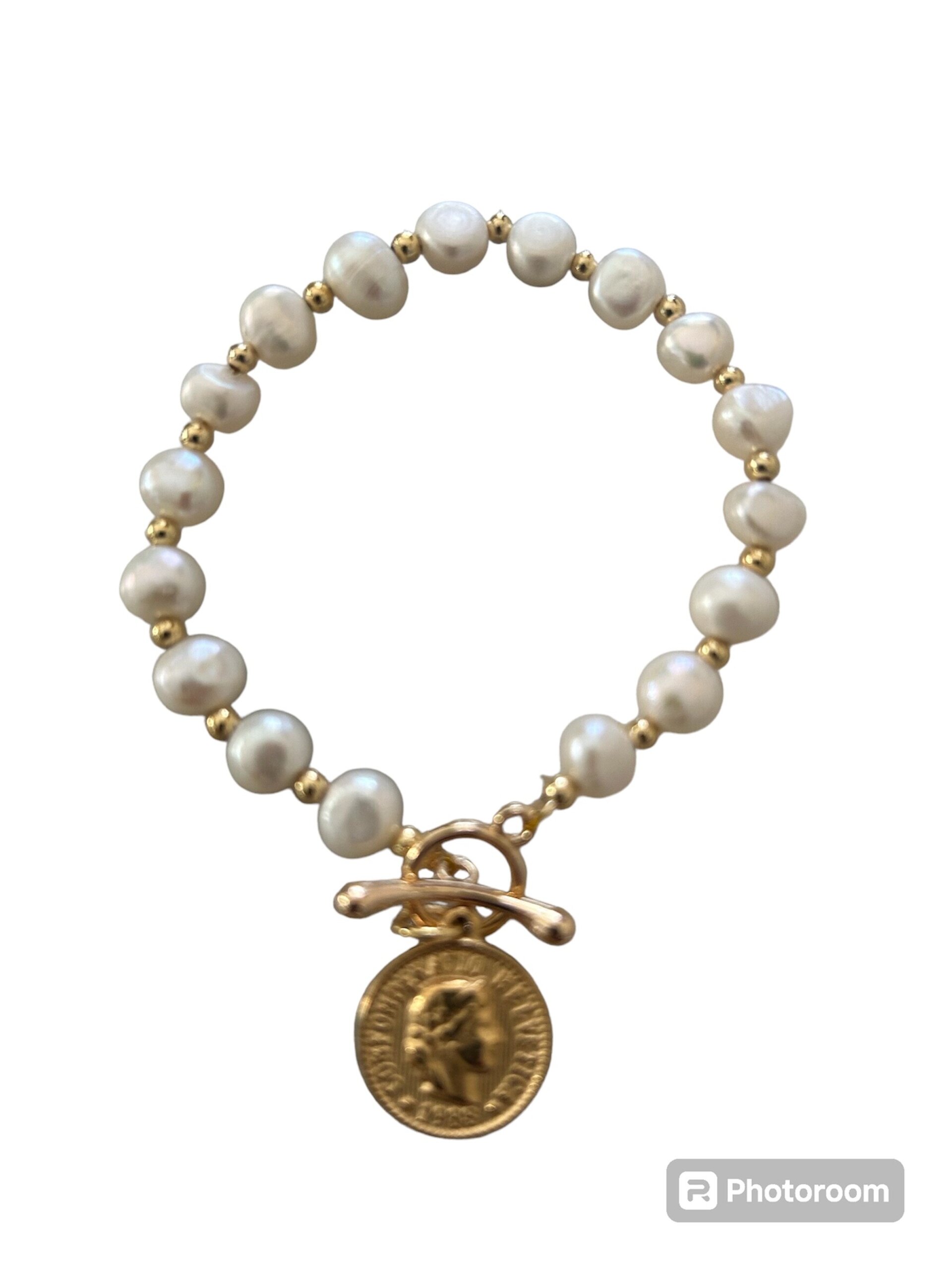 Pulsera Perla y Moneda - 2