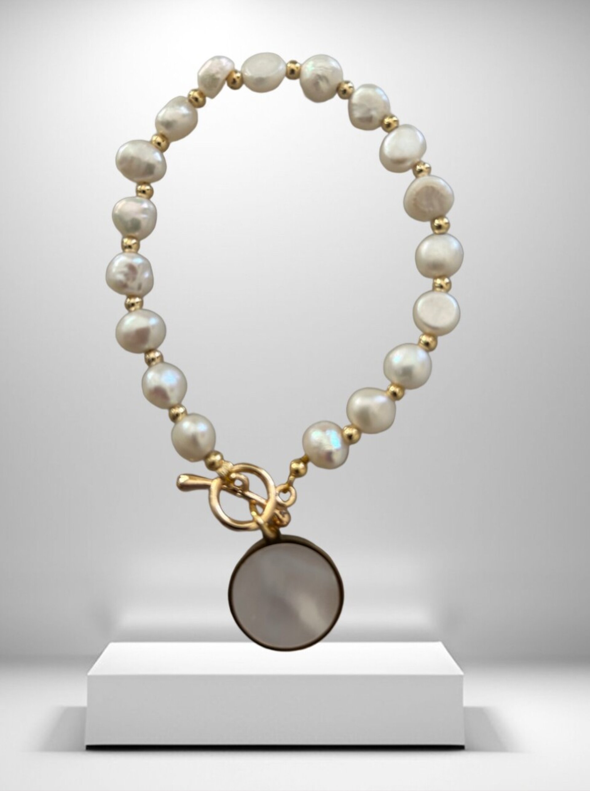 Pulsera Colgante nacar - 2